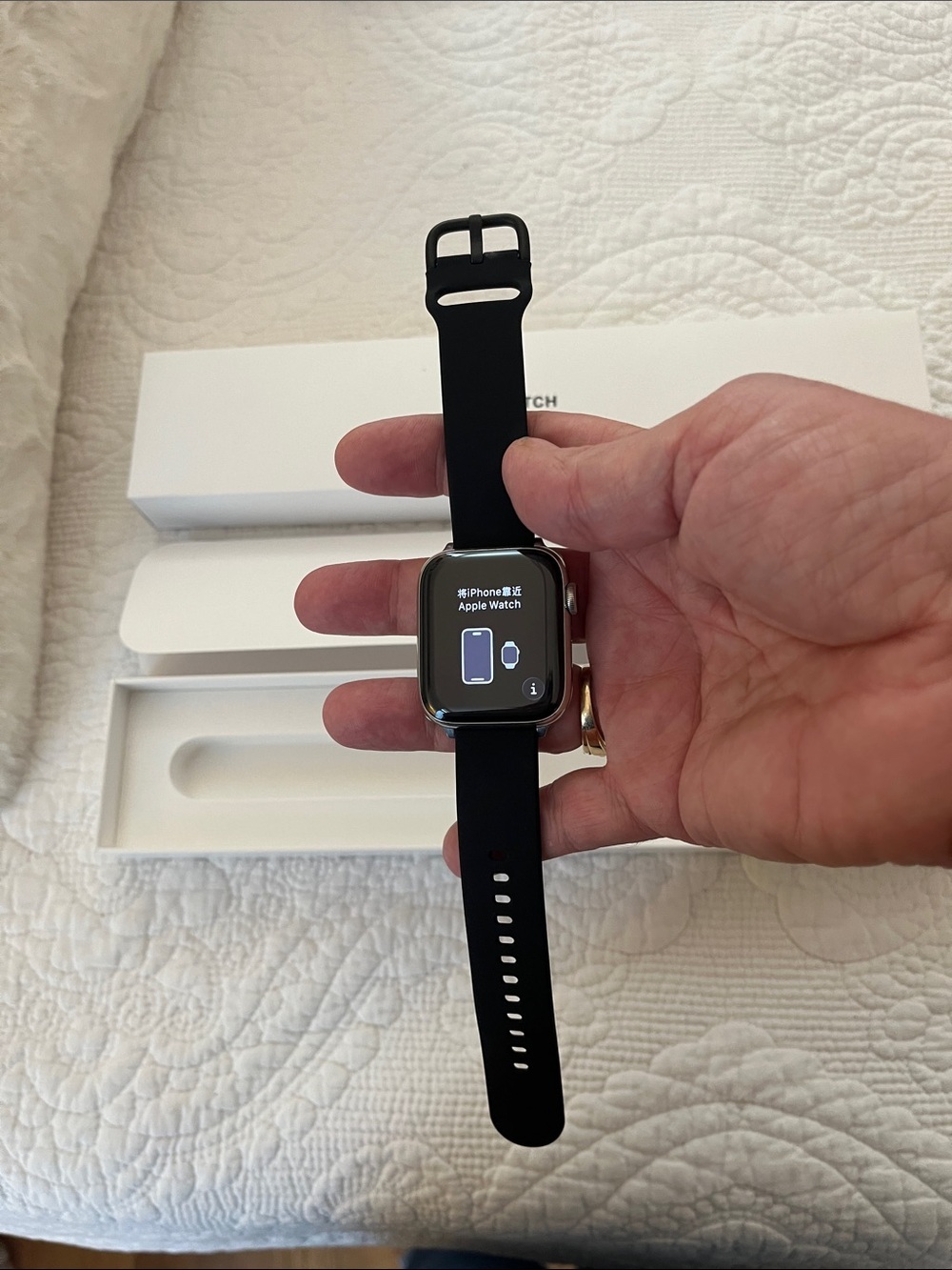 Apple Watch Series 6 44mm Stainless Steel Sapphire Crystal + New Band - Picture 5 of 6